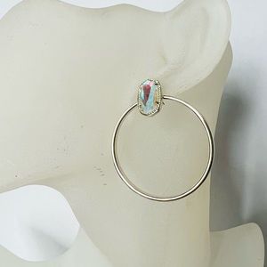 Christmas sale: Kendra Scott Mayra Hoop Dichroic glass/gold color earrings